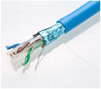 Harga Pabrik 305m Kabel Jaringan Ethernet Indoor/Outdoor Cat6 Cat6e Cat6A Cat7 UTP FTP SFTP RJ45 Tembaga Patch LAN