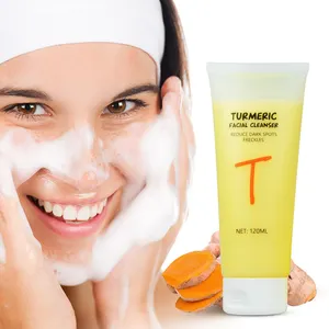 Oil Control Turmeric Facial Cleanser Anti Acne Fresh Smell Face Brighten Private Label