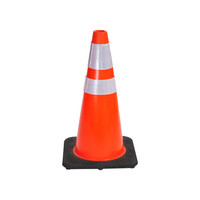 Cônes de sécurité de haute qualité avec Films réfléchissants, cônes de Construction Orange en PVC robuste pour Parking, allée.
