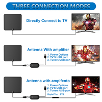 Antenne télécom ANTUKO, vente chaude, antenne TV numérique 1080P 4K, chaînes numériques gratuites, TV numérique intérieure HD UHF VHF 25 DBI