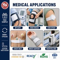 Bande de contention élastique de qualité médicale avec fermeture auto-agrippante, sans latex, respectueuse de la peau, pour le soin des plaies et les premiers secours
