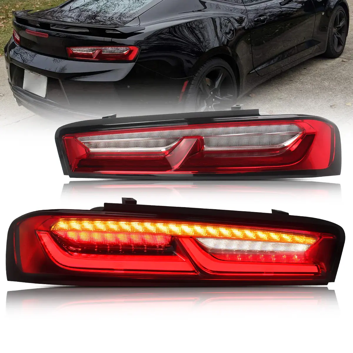 VLAND LED Taillights For Chevrolet Camaro 2016-2018 6th Gen without Reversing Lights (Fit For European Models)