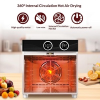 Déshydrateur alimentaire intelligent en acier inoxydable avec double commande et écran LED pour friandises pour animaux, légumes, bœuf séché et fruits