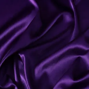 93.4% mulberry silk 6.6% spandex plain purple color silk elastic satin 16mm width 140cm for party full dress,homewear,bedding