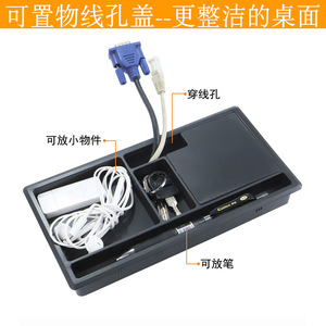 กล่องเก็บสายไฟพลาสติกทรงสี่เหลี่ยม ทนทาน สไตล์มินิมอล แบบตั้งโต๊ะ วัสดุ PP - Product Image 3