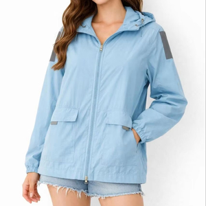 Veste à capuche ample imperméable et coupe-vent, vêtement d'extérieur confortable pour un usage quotidien, protection contre le vent et la pluie - Product Image 1