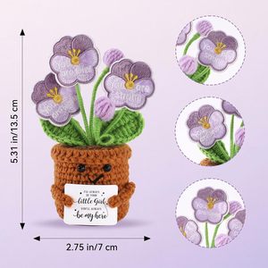 YZMICSTAR Mini Flor de Ganchillo de Algodón - Regalo de Feliz Cumpleaños y Día del Padre <span class=keywords><strong>para</strong></span> Hija, <span class=keywords><strong>Siempre</strong></span> Seré Tu Niña Pequeña, Tú <span class=keywords><strong>Siempre</strong></span> Serás Mi Niña - Product Image 3
