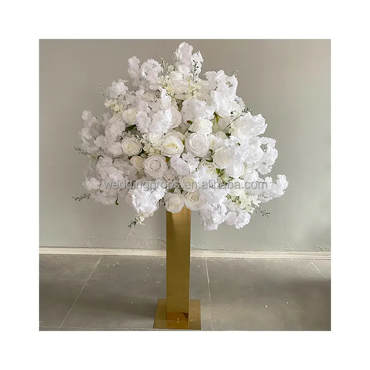 En popüler yapay beyaz kiraz çiçeği çiçek centerpieces gül centerpieces düğün resepsiyon