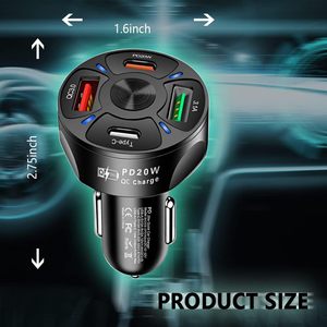 ที่ชาร์จในรถความเร็วสูง65w 4พอร์ตใช้ได้กับ <span class=keywords><strong>iPhone</strong></span> 16 15 pro max <span class=keywords><strong>xs</strong></span> S22 S21สีดำ qc 3.0 pd <span class=keywords><strong>20w</strong></span> ชนิด c อะแดปเตอร์โทรศัพท์ - Product Image 2
