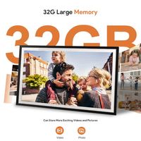 Marco de Fotos Digital de 15.6 Pulgadas con Pantalla LCD IPS, Táctil, Presentación Automática de Diapositivas, WiFi, Video MP4 y Audio MP3, para Montar en la Pared