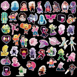 50 قطعة لكل عبوة، ملصقات كرتونية لطيفة لشخصية ستيفن يونيفرس، ملصقات جرافيتي مقصوصة مقاومة للماء من مادة البي في سي للاستخدام الترويجي وللغيتار - Product Image 2