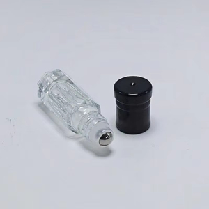 Sunshine Wholesale 3ml 6ml 12ml Transparent Slender Octagonal Glass Cosmetic <b>Perfume</b> Essential Oil <b>Roller</b> Bottle - Product Image 4