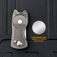 Mini fourche verte pliable avec outil de balle de Golf marqueur nettoyeur de pas accessoires de fourche de Golf outil de divot de Golf