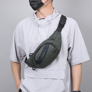 Men's Chest Bag Large Capacity Multi Layer Outdoor Sport Waist Pack Gray Black Military Green Dark Blue Solid Color Breathable - Product Image 4
