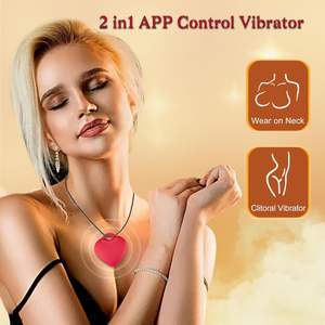 A forma di cuore giocattoli sessuali App vibratori per donne all'ingrosso di san valentino regali erotici Mini giocattoli sessuali discreti collane vibranti - Product Image 2