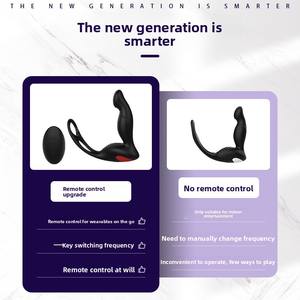 Masajeador de Próstata Masculino con Control Remoto Sihande, con Anillo Vibrador Inalámbrico Doble, Entrenador de Pene y Tapón Anal - Product Image 5