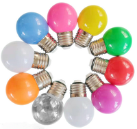 Ampoule LED G45 B22 E27 1W 2W 3W pour jardin, décorations de Noël, globe en plastique, couleur, SMD 6000K lumière du jour, certifiée CE, 20000 heures