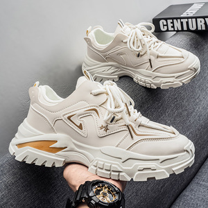 Nouvelles baskets M2157 pour hommes, chaussures de sécurité de travail, baskets de sport décontractées rétro à semelle épaisse, rehaussantes, style papa - Product Image 3