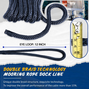 Cuerdas de amarre de PP de 48 mm-96 mm, cuerda marina de polipropileno de 8 cabos, utilizada en accesorios para barcos y yates, cable de cuerda multifilar, monofilamento - Product Image 2