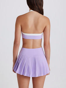 Tenis giyim kadın yaz spor tenis elbiseler bayanlar 2 parça Yoga etek seti - Product Image 4