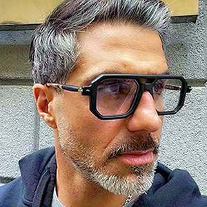 Lunettes de soleil carrées 2022 pour hommes, lunettes de mode, lunettes de soleil rétro de luxe bloquant la lumière bleue, Vasos Decorativos Oculos De Sol Masculino - Product Image 1