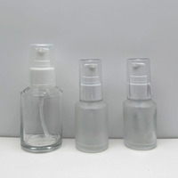 Flacon pompe en verre dépoli vide pour sérum, crème visage, huile essentielle – Emballage cosmétique pour soins de la peau