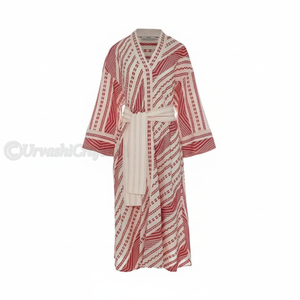 Venta caliente Gerader weiter Schnitt,Weite 3/4-Armel mit verstellbarem Bindeband am Saum,Ethno-Jacquard-Design Vestidos de mujer - Product Image 1