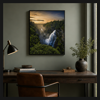 Impression sur toile Paysage Lac de Montagne Turquoise pour Salon, Bureau, Hôtel, Lodge – Décoration Intérieure Nature Calme