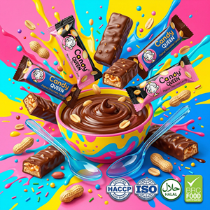 Barres énergétiques classiques <span class=keywords><strong>de</strong></span> remplacement <span class=keywords><strong>de</strong></span> repas en gros, au beurre <span class=keywords><strong>de</strong></span> cacao pur et fourrées aux cacahuètes et aux noix, en chocolat au lait, bonbons et confiseries au chocolat - Product Image 1
