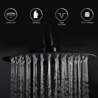 Ensemble de robinetterie de douche thermostatique contemporain en acier inoxydable apparent pour salle de bain, avec système de douche pluie, idéal pour les hôtels