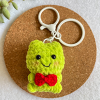Porte-clés miniature en crochet fait main, adorable jouet en peluche tricoté, décoration pour voiture, sac, Pâques, mariage, baptême, cadeau