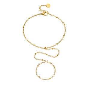 Fashion Chain <b>Bracelet</b> Gold Plated Thin Beaded Link Unisex Jewelry Gift Yiwu Origin B1886 - Product Image 5