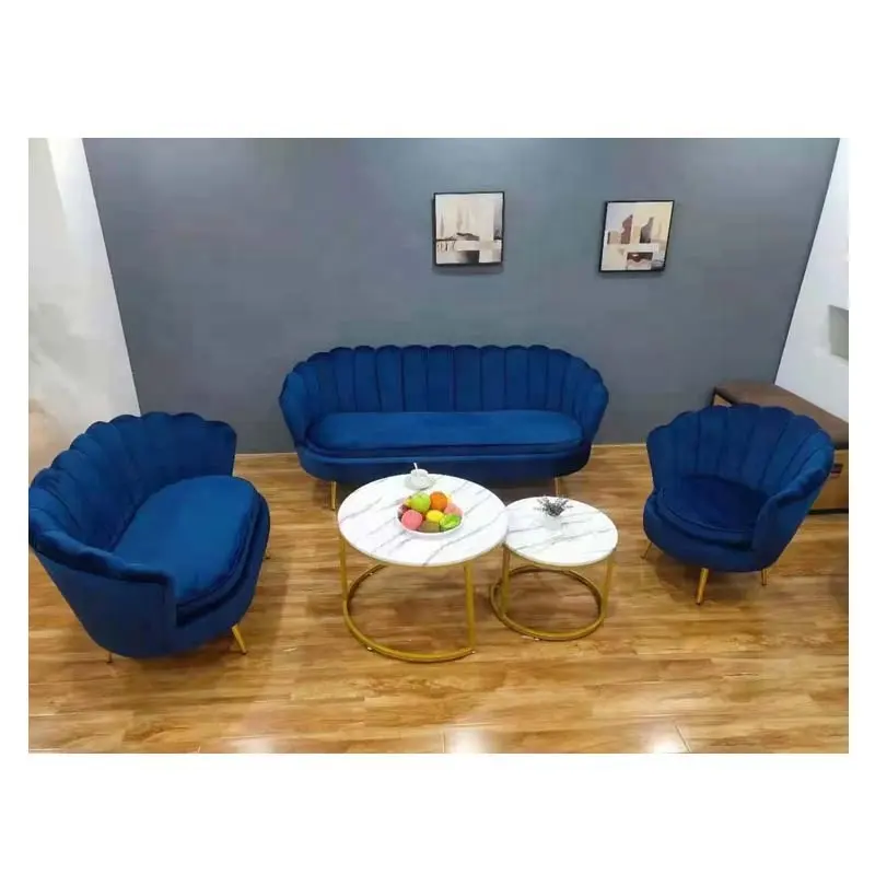 Ghế Sofa Nhung Hà Lan Hiện Đại 2022 Sofa 2 Ghế Ghế Nhung Màu Xám Với Chân Vàng