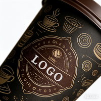 Gobelets à café durables avec supports assortis - Gobelets en papier sans BPA + supports de gobelets recyclables pour les cafés