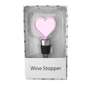 Valentine'S Day Pink Heart Wine Stopper Set Food Grade Zinc Alloy Aluminum Alloy Conical Bottle - Product Image 2