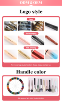 Nouveauté - Ensemble de 9 pinceaux de maquillage miniatures portables de luxe - Manche en bois - Poils synthétiques - Pinceaux de maquillage vegan