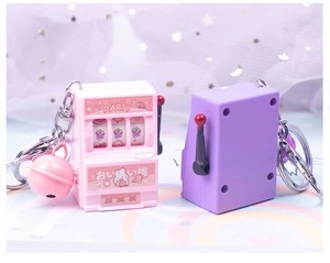 Porte-clés personnalisés nouveau design machine à fruits, console, accessoires, mini, mignons, dessin animé, loterie - Product Image 4