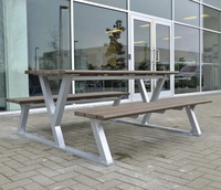 Patio Commercial extérieur hôtel Restaurant Table en bois banc salle à manger moderne jardin extérieur rue pique-nique Table