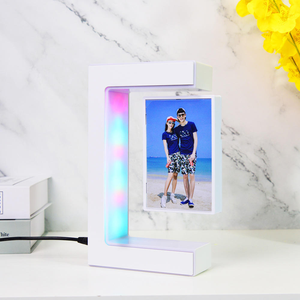 RubySub Sublimation Blans Rectangle Magnetic Levitation Floating Photo <strong>Mirror</strong> <strong>Frame</strong> Display With Led Light for Decoration - Product Image 6