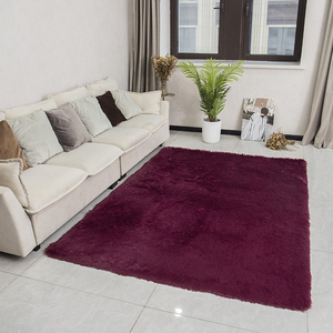 Tappeti ispessiti di pelliccia rossa di alta qualità per soggiorno, di lusso di grandi dimensioni per pavimenti arruffati tappeti per la casa decorazione della camera da letto - Product Image 3