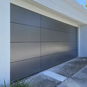 New Product Custom Canada Modern Villa USA Grey 16x12 Aluminum Steel Automatic Section Garage Door For Private House