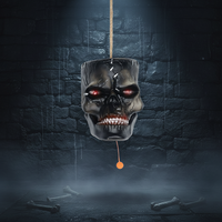 Jouet d'Halloween : Squelette fantôme électrique à induction avec sons effrayants, accessoires de décoration pour maison hantée et pièce secrète, ornements de farce