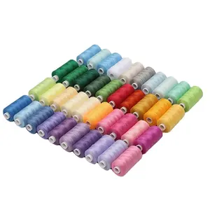 Wholesale 400Yard 40/2 Spun Polyester Sewing Thread Manufacturer 100 Colors/Set