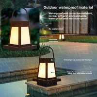 Lampe solaire LED de jardin, IP65, acier inoxydable, design moderne, éclairage de chemin extérieur, télécommande pour jardin