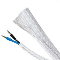 Funda de cable trenzada expandible de PET, malla flexible para cables, protector profesional ignífugo