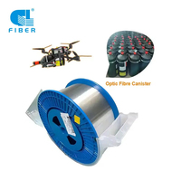 En Stock, Bobina de Fibra Óptica G657A2 Monomodo de 0.2mm 0.25mm para Drones FPV, Cable de Fibra Óptica para Drones UAV de 50km 60km