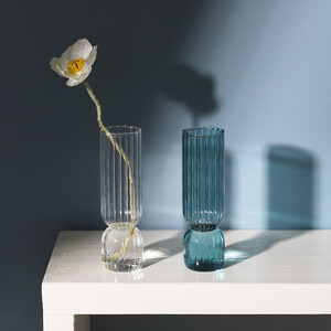 Vases en verre nordique couleur ambre marron Transparent Vase à fleurs pour la maison décoration avec Vase et cadeau - Product Image 4