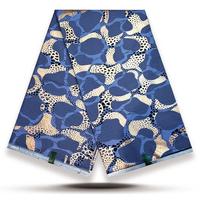 Tela africana estampada con polvo de cera dorada, tela de algodón Ankara Wax de 6 yardas para el día de Navidad, Grand Pagne Africain
