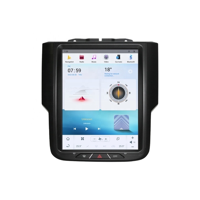 Android 13.0 Head Unit Tesla Style Car Multimedia System Player GPS Navigation for dodge Ram 2013 2014 2015 2016 2017