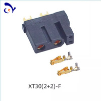 Amass XT30(2+2)-F 连接器电缆，适用于小米 CyberGear 微型伺服电机 18AWG+24AWG 机器人用电源信号线束